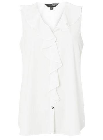 Dorothy Perkins Ivory Ruffle Front Shirt