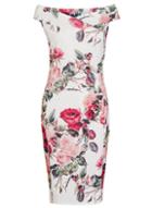 Dorothy Perkins *quiz Multi Coloured Floral Bardot Dress
