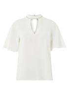 Dorothy Perkins Ivory Keyhole Embellished Top