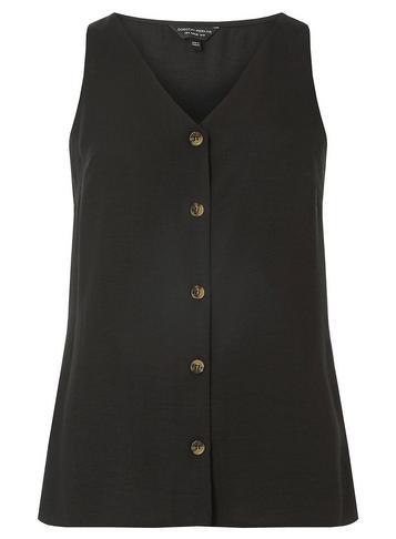 Dorothy Perkins Black Horn Button Built Up Top
