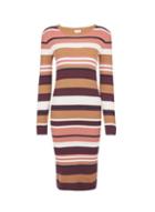 *vila Multi Colour Stripe Print Knitted Dress