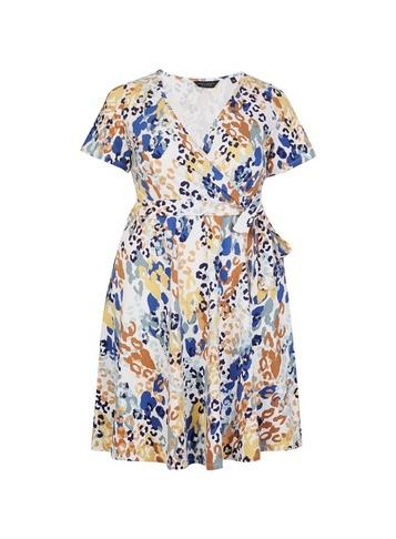 Dorothy Perkins *dp Curve Multi Coloured Animal Print Short Sleeve Wrap Dress