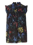 Dorothy Perkins Black Floral Shirred Top