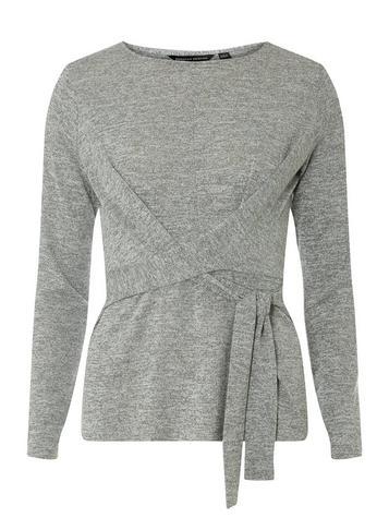Dorothy Perkins Grey Tie Side Top