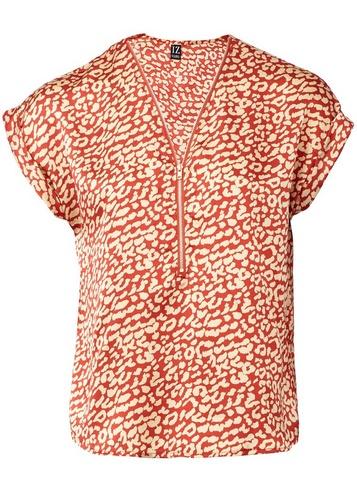 *izabel London Red Animal Print Blouse