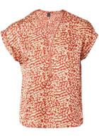 *izabel London Red Animal Print Blouse