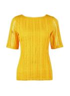 Dorothy Perkins Yellow Scoop Back Lace T-shirt