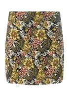 Dorothy Perkins Yellow Jacquard Mini Skirt