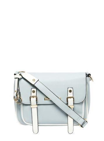 Dorothy Perkins Pale Blue Piped Satchel Crossbody Bag