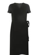 Dorothy Perkins *dp Curve Black Wrap Fit And Flare Dress