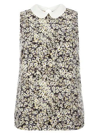 Dorothy Perkins Daisy Print Collar Shell