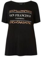 Dorothy Perkins *dp Curve Black 'san Francisco' Motif T-shirt