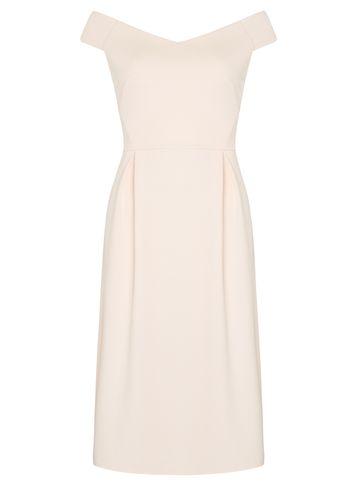 Dorothy Perkins Blush Bardot Midi Dress