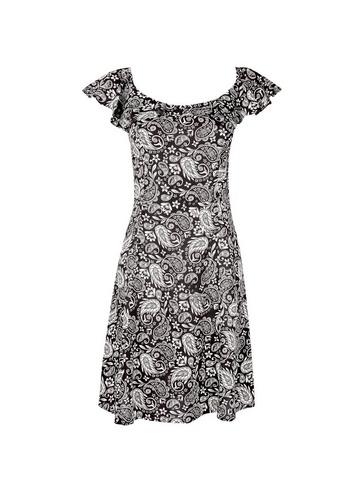 Dorothy Perkins *black And White Bardot Dress
