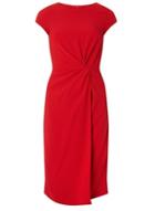 Lily & Franc Red Manipulated Shift Dress