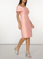 Dorothy Perkins Blush Jacquard Spot Pencil Dress