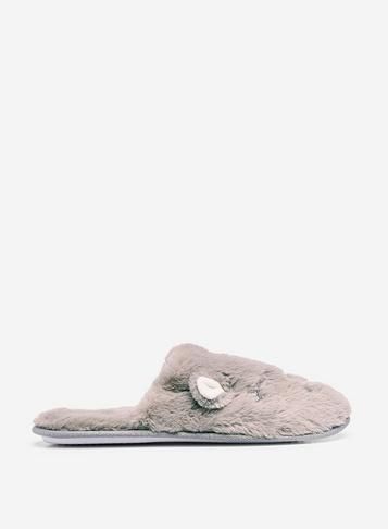 Dorothy Perkins Grey Llama Mules