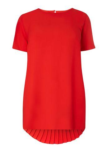 Dorothy Perkins Dp Curve Red Pleat Back Top