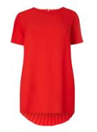 Dorothy Perkins Dp Curve Red Pleat Back Top