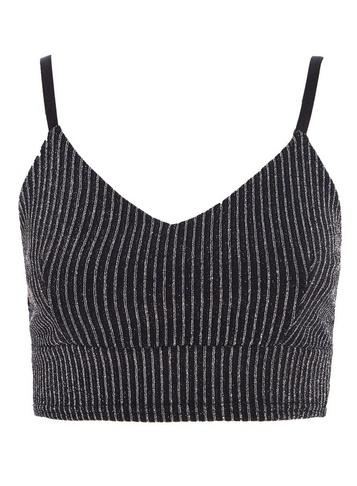 Dorothy Perkins *quiz Glitter Crop Top