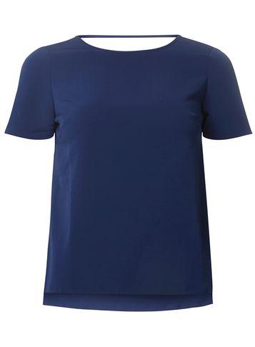 Dorothy Perkins Petite Navy Bar Back T-shirt