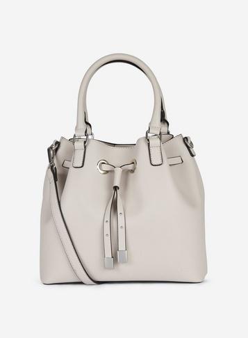 Dorothy Perkins Grey Drawstring Tote Bag