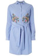 Dorothy Perkins Blue Embroidered Shirt Dress