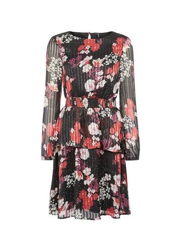 *vero Moda Black Floral Print Dress