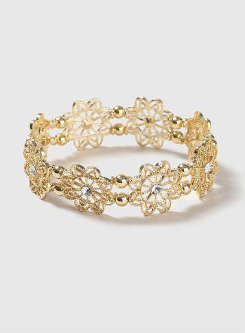 Dorothy Perkins Filigree Flower Bracelet