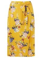 Dorothy Perkins Ochre Floral Print Midi Skirt