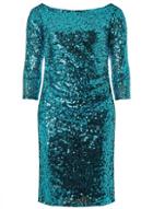 Dorothy Perkins *billie & Blossom Teal Sequin Bodycon Dress