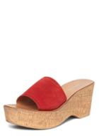Dorothy Perkins Red 'rodeo' Leather Mule Wedges