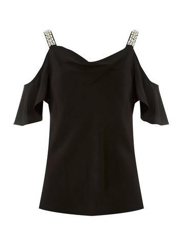 Dorothy Perkins Black Pearl Cold Shoulder Top