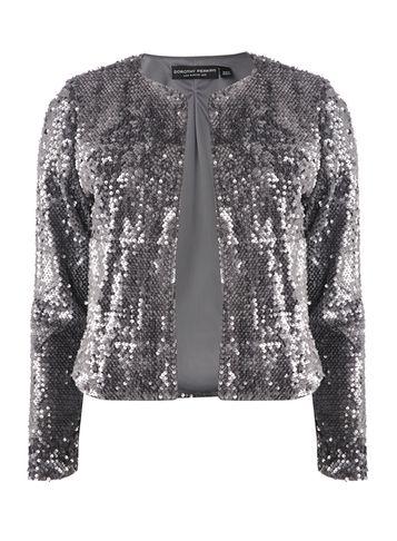 Dorothy Perkins Sliver Sequin Jacket