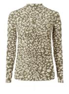 Dorothy Perkins Khaki Animal Print Ruched Front Top