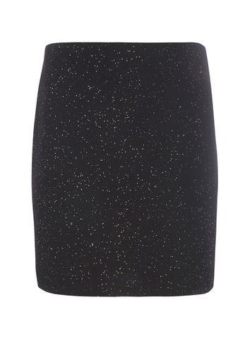 Dorothy Perkins Black Glitter Zip Back Mini Skirt