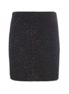 Dorothy Perkins Black Glitter Zip Back Mini Skirt