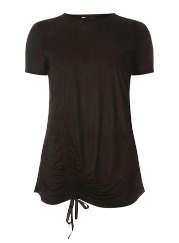 Dorothy Perkins Black Ruched Front T-shirt