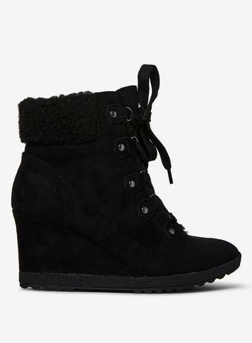 Dorothy Perkins Black 'aphex' Wedge Boots