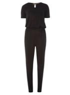 Dorothy Perkins *tall Black Gold Bar Jumpsuit