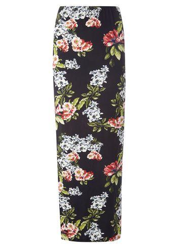 Dorothy Perkins Black & Red Floral Maxi Skirt