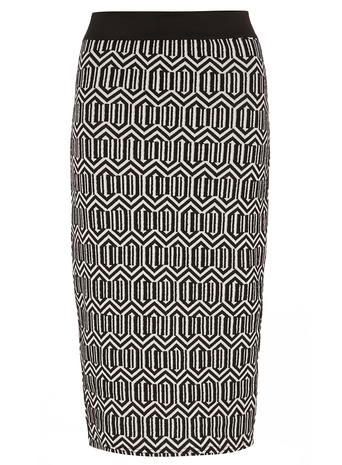 Dorothy Perkins Tall Geo Printed Pencil Skirt