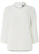 Dorothy Perkins Ivory Button Choker Top