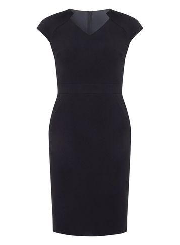 Dorothy Perkins Petite Blue V-neck Pencil Dress