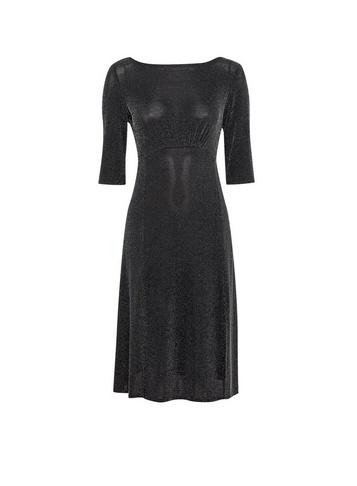Dorothy Perkins Petite Black Shimmer Midi Dress
