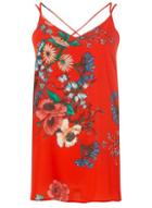 Dorothy Perkins Red Floral Longline Camisole Top