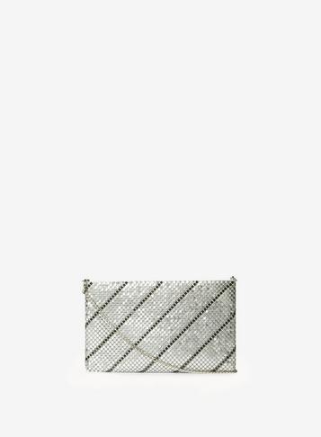 Dorothy Perkins Silver And Pewter Chainmail Clutch