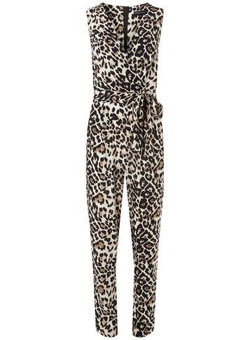 Dorothy Perkins Multi Coloured Leopard Print Wrap Jumpsuit