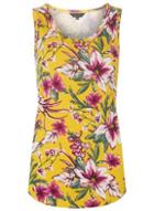 Dorothy Perkins Yellow Tropical Print Vest