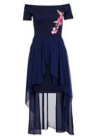 Dorothy Perkins *quiz Navy Embroidered Dress